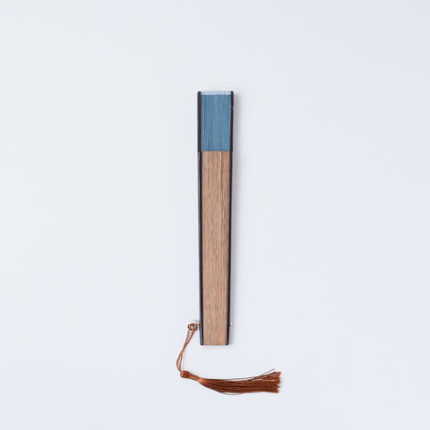 Left-Handed Folding Fan (With Dark Brown Ribs)