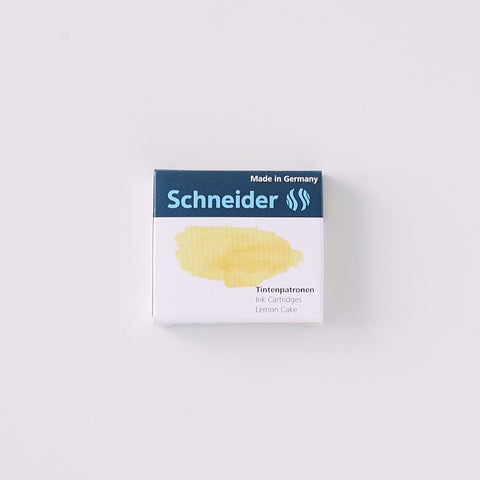 Schneider pastel ink cartridges (6-pack) for fountain pens. Quick-dry ink in 8 fun colors, great for left-handers.
