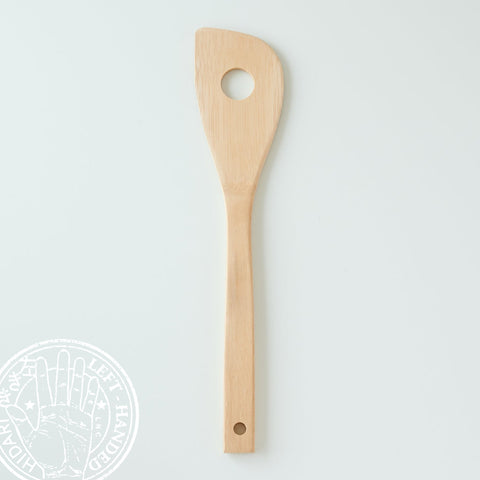Bamboo spatula (perforated), left-handed