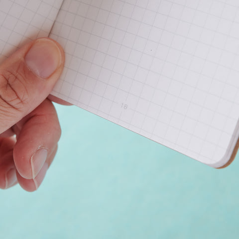 DIALOG left-handed notebook set of 3 with numbered grid pages, right-opening design, kraft cover, made in Japan.