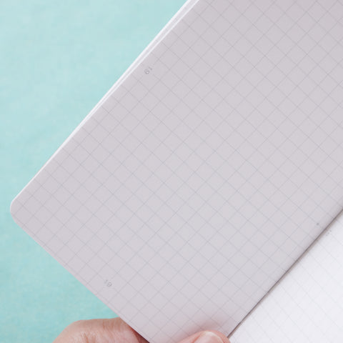DIALOG left-handed notebook set of 3 with numbered grid pages, right-opening design, kraft cover, made in Japan.