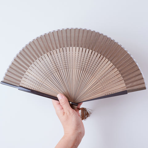 Brown left-handed fan