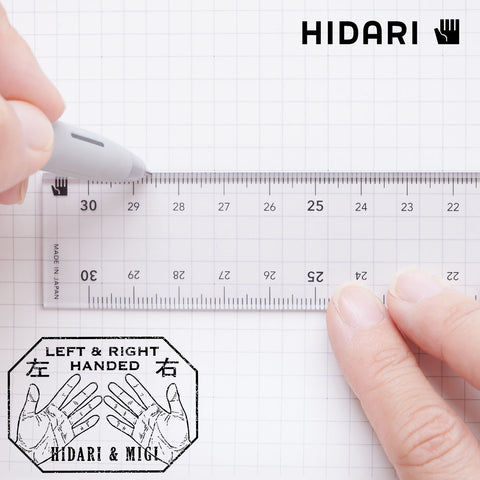 HIDARI  Ruler 30cm, both right and left-handed