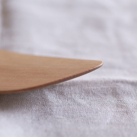 Betula schmidtii wood spatula (Small), left-handed