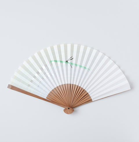 Left-Handed Folding Fan "Tonbo" (Dragonfly) by Suehirodo