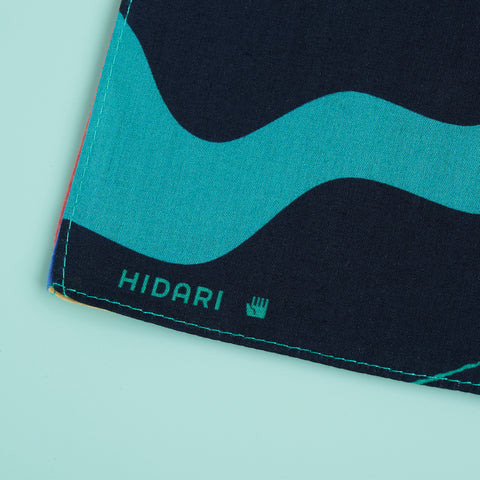 HIDARI Vibrant Flora Handkerchief (Green)