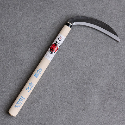Banshu Grass Sickle – Thin Blade 195mm (7.7 in.) / Left-Handed