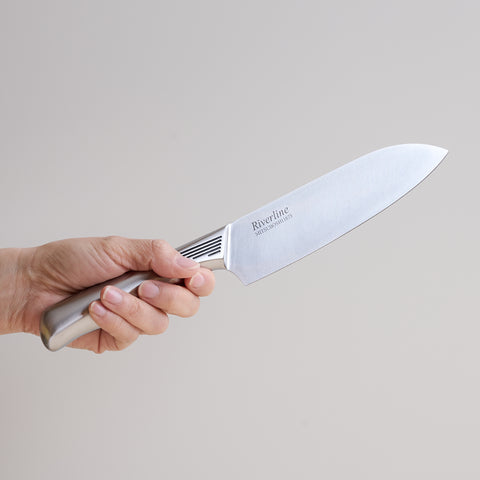 Left-Handed "Riverline" Santoku Knife by Mitsuboshi Cutlery