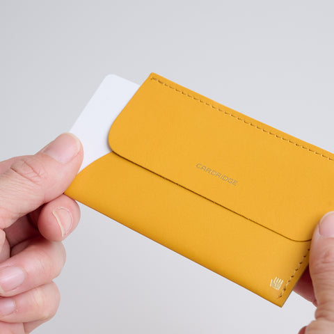 Ultra-Thin Leather Card Holder "CARDRIDGE" for Left-Handers
