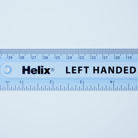 Helix Left-Handed Ruler (with cm/inch Dual Scale)