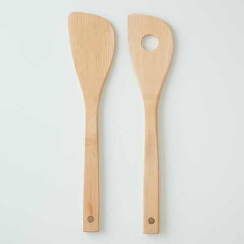 Bamboo spatula (perforated), left-handed