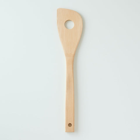 Bamboo spatula (perforated), left-handed