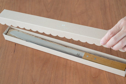MORINOKI Bread knife by SHIZU HAMONO, left-handed