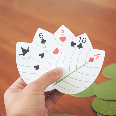 KIKKERLAND Leaf playing cards, both left and right-handed