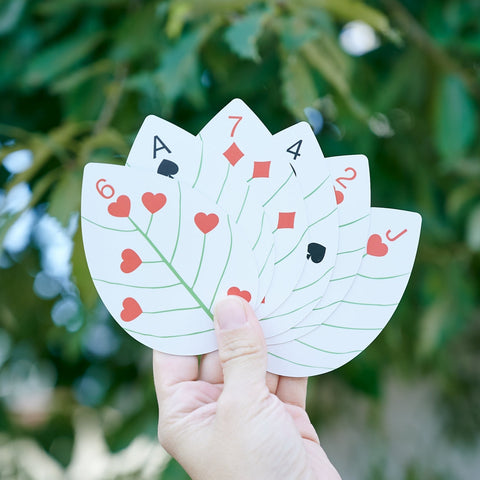 KIKKERLAND Leaf playing cards, both left and right-handed