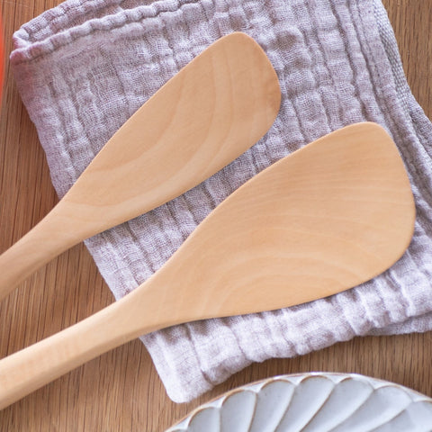 Boxwood spatula (medium size), left-handed