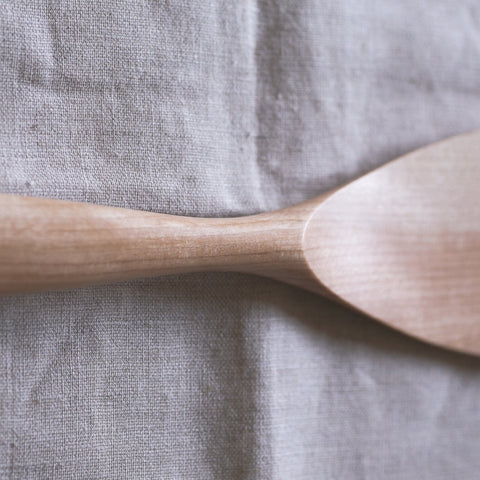 Betula schmidtii wood spatula (Regular), left-handed