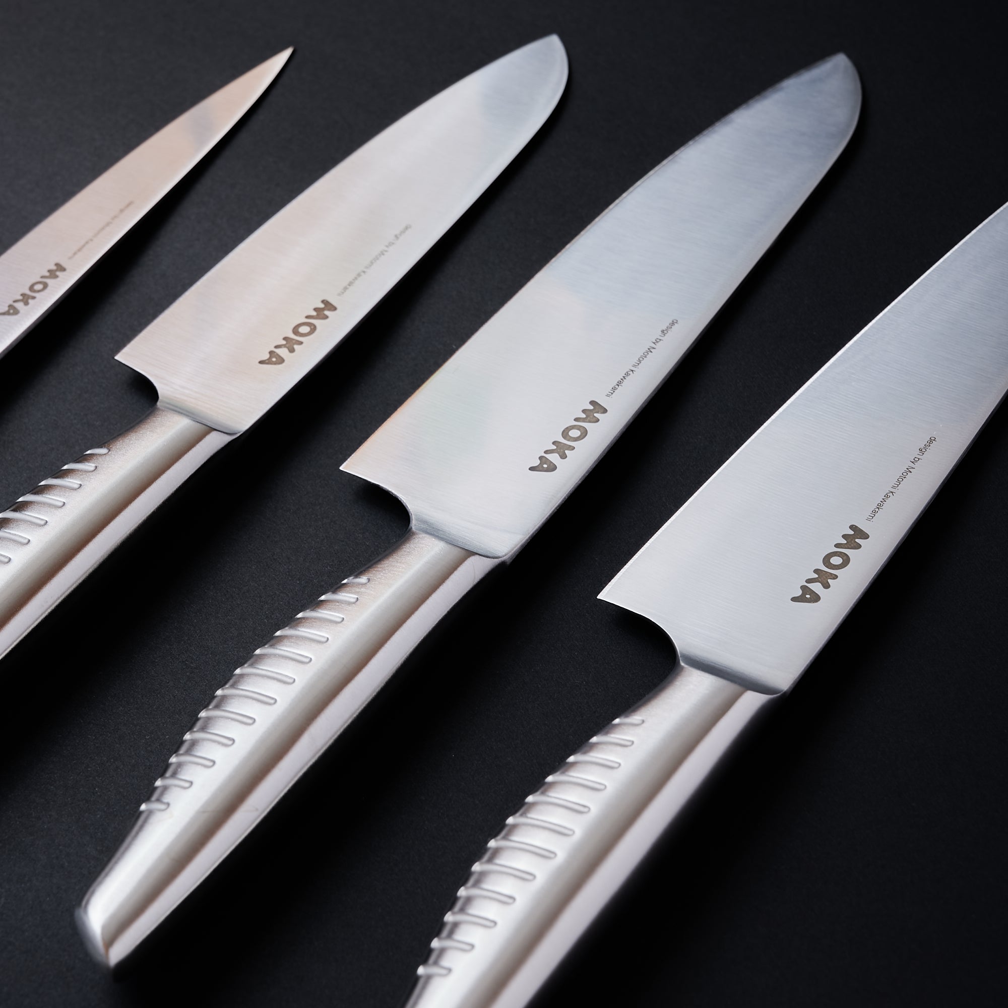 SUNCRAFT MOKA Left-Handed Santoku Knife – Japan-Made | HIDARI